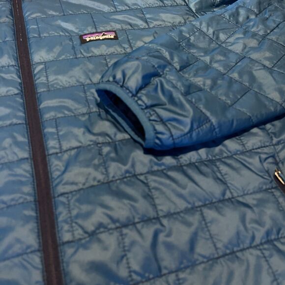Patagonia Primaloft Nano Puff Jacket Mens 2XL Blue Full Zip Lightweight XXL Coat - Picture 6 of 14